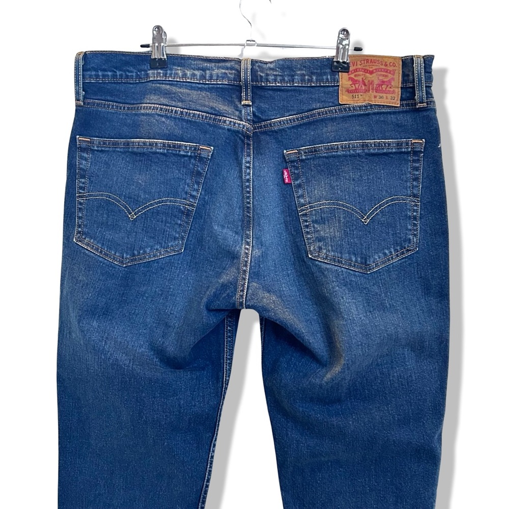Men’s Levis 511 Red Tab Denim Medium Wash Jeans Stretch Size W36/L32